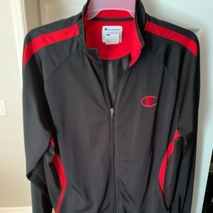Vintage Champion Full Zip jacket red and black